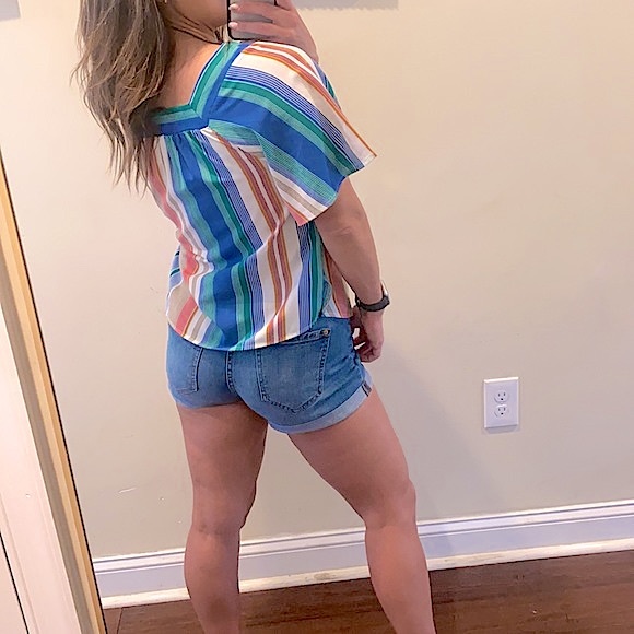 Urban Romantics Square Neck Short Sleeve Top - Picture 4 of 10